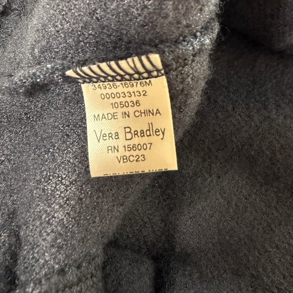 Vera Bradley Women's Teddy Fleece Pullover/ Navy Blue/ Quilted Panel Size Medium - Picture 14 of 14